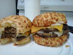 The BFF`s BF`s cheese burgers!!